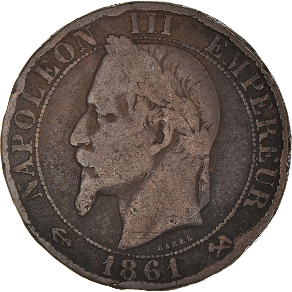 Moneta, Francia, Napoleon III, Napoléon III, 5 Centimes, 1861, Bordeaux, B