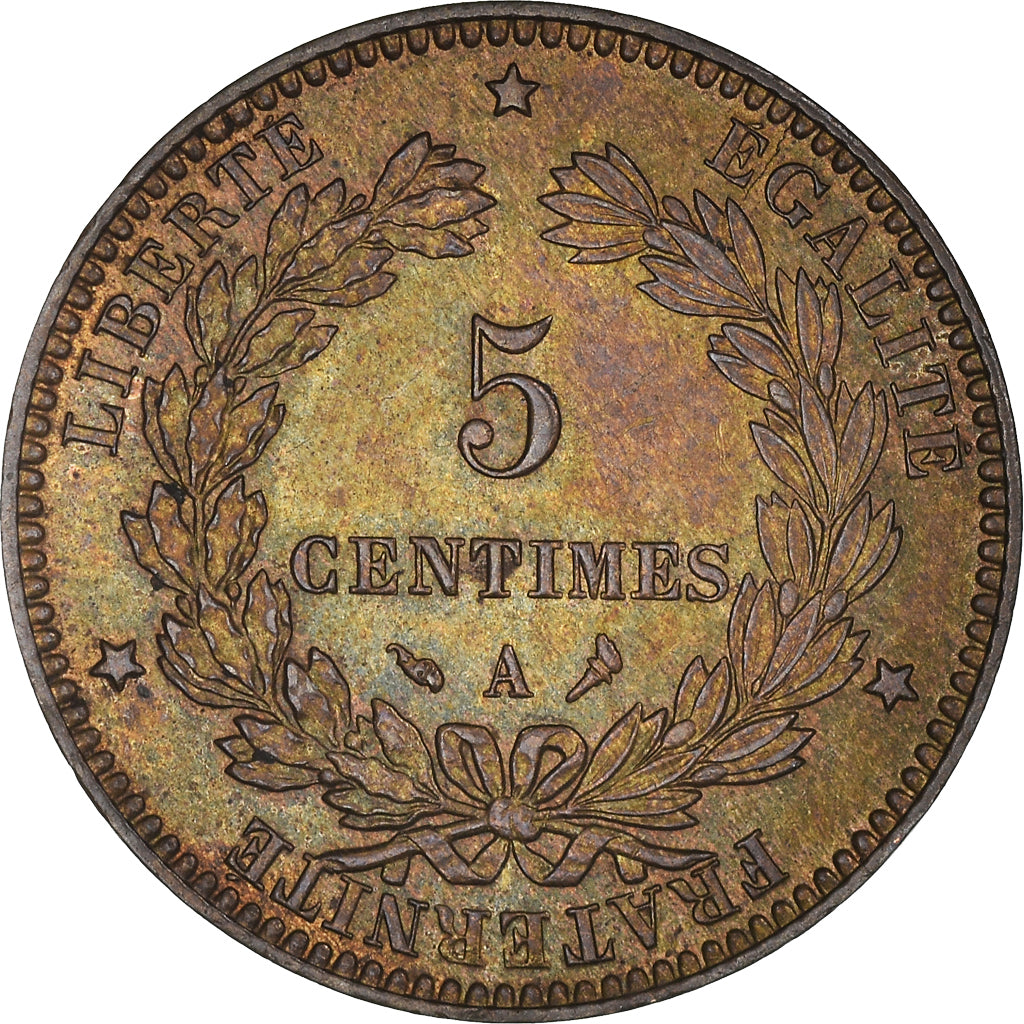 Coin, France, Cérès, 5 Centimes, 1897, Paris, MS(63), Bronze, KM:821.1