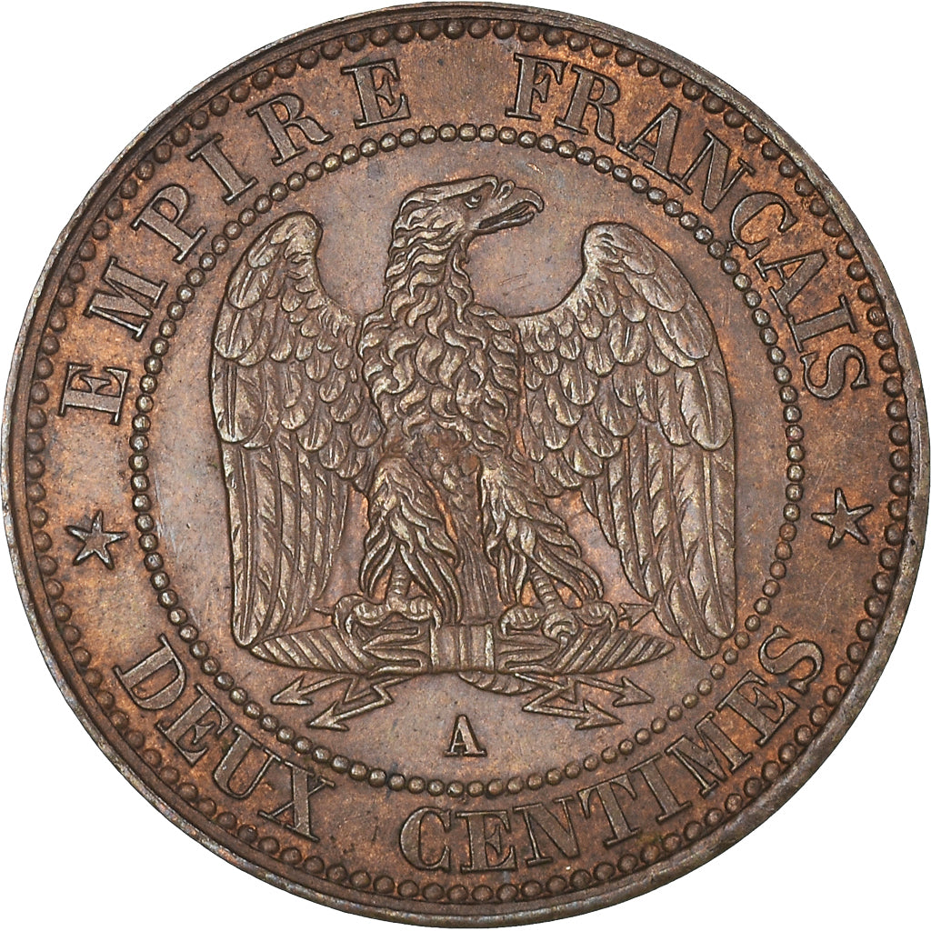 Moneta, Francia, Napoleon III, Napoléon III, 2 Centimes, 1861, Paris, SPL
