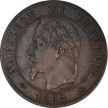Münze, Frankreich, Napoleon III, 2 Centimes, 1862, Bordeaux, VZ+, Bronze