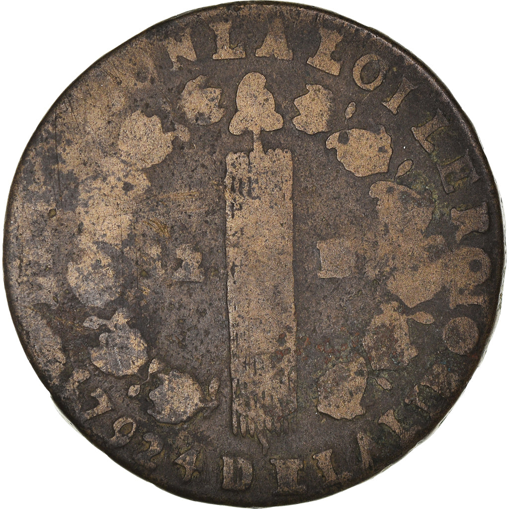 Coin, France, 12 deniers françois, 12 Deniers, 1792, Perpignan, F(12-15)