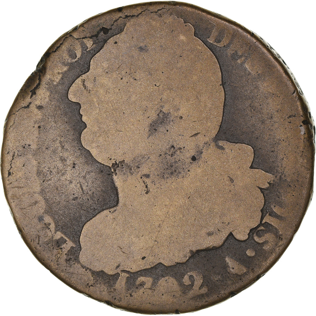 Coin, France, 2 sols françois, 2 Sols, 1792, Paris, F(12-15), Bronze, KM:603.1