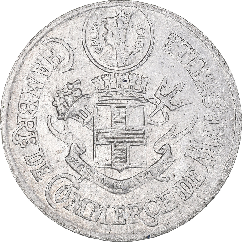 Coin, France, Marseille, 10 Centimes, 1916, Marseille, EF(40-45), Aluminium