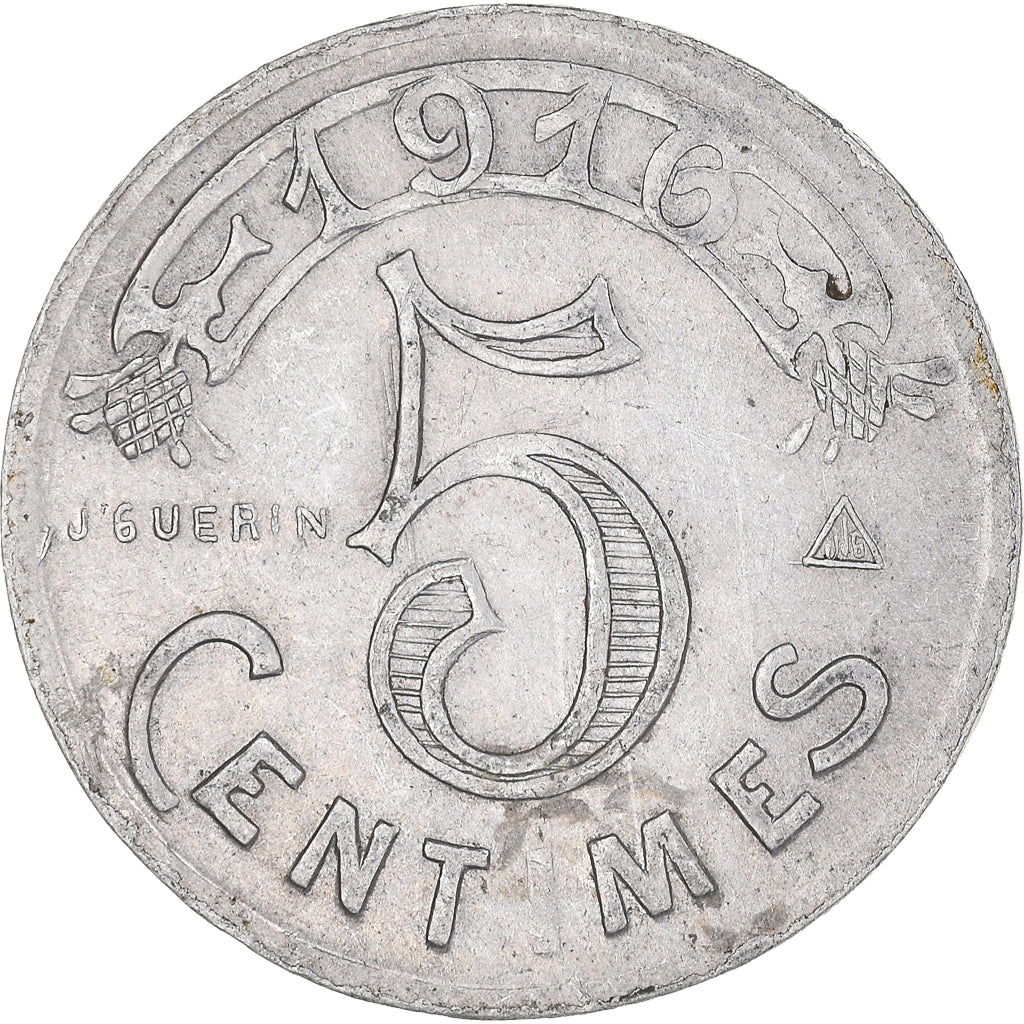 Coin, France, Chambre de Commerce, Marseille, Marseille, 5 Centimes, 1916