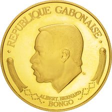 Gabun, 3000 Francs Bongo, 1969, Paris, MS(63), Gold, KM:7