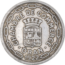 Coin, Algeria, Chambre de Commerce, Oran, Oran, 25 Centimes, 1922, EF(40-45)