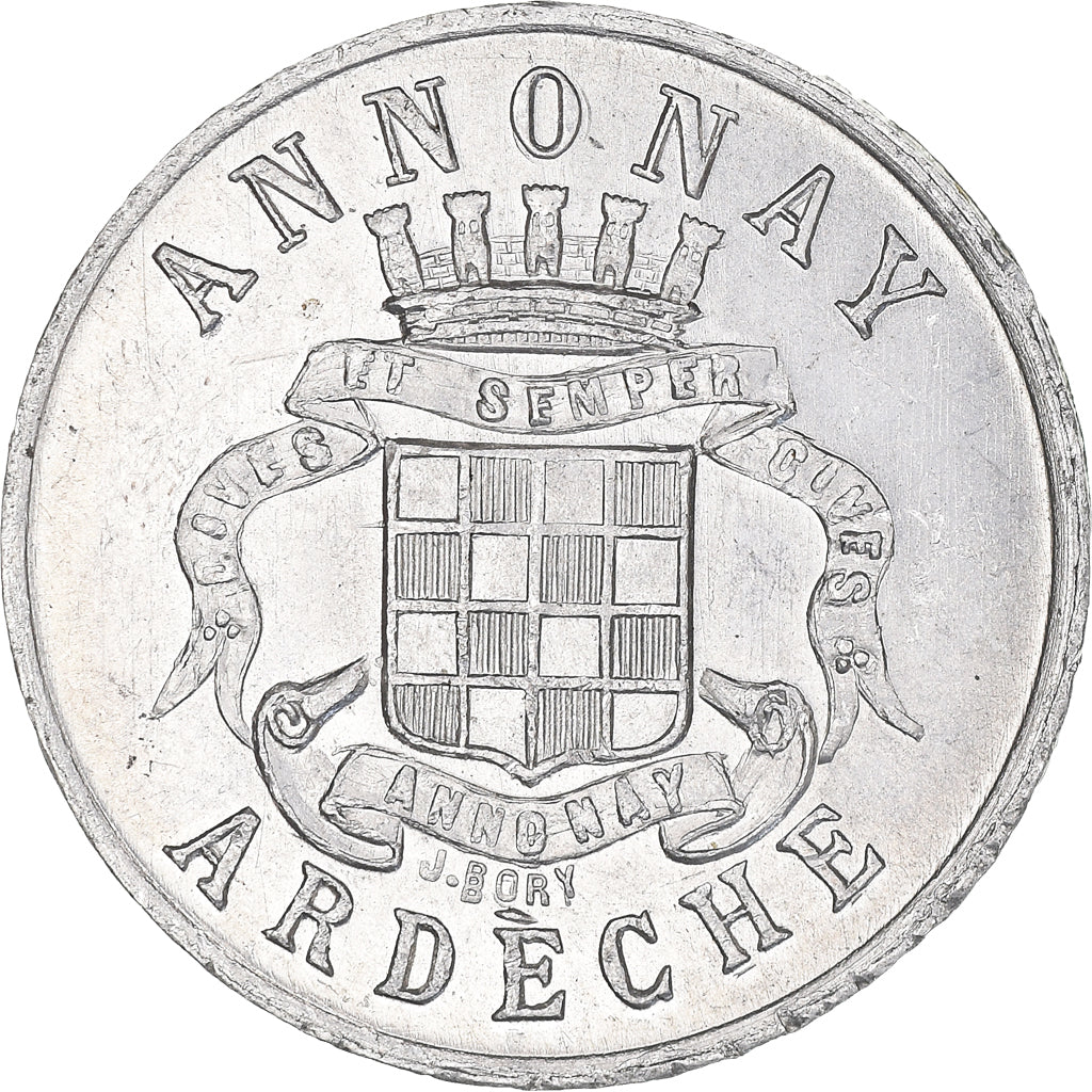 Coin, France, Annonay, 10 Centimes, 1918, MS(60-62), Aluminium, Elie:10.2