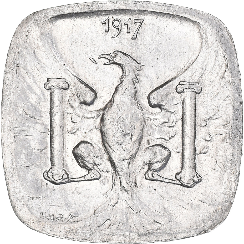 Coin, France, Ville de Besançon, Besançon, Besançon, 5 Centimes, 1917
