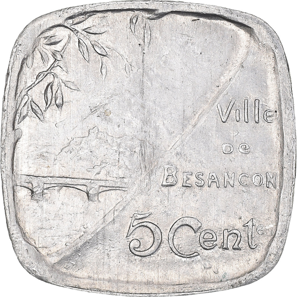 Coin, France, Ville de Besançon, Besançon, Besançon, 5 Centimes, 1917