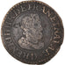 Moeda, França, Henri IV, Double Tournois, 1606, Lyon, VF(20-25), Cobre