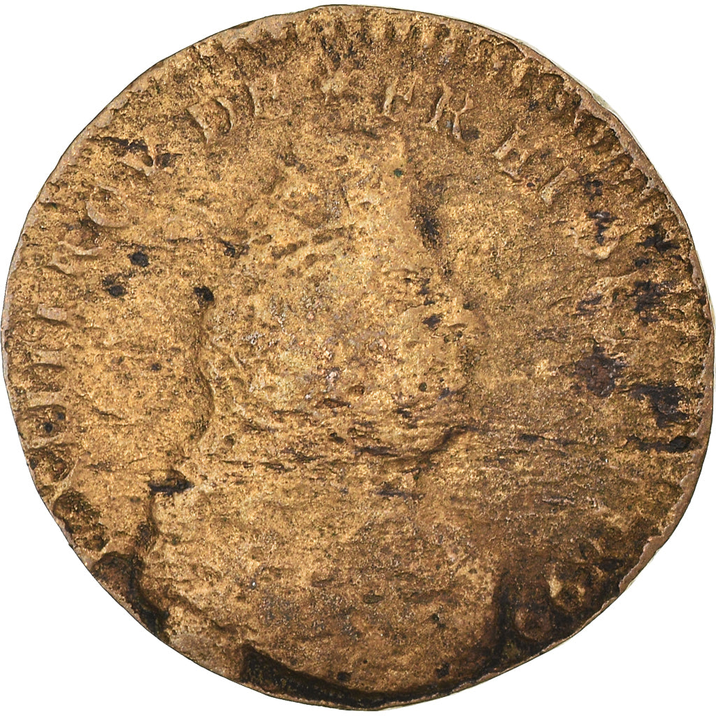 Moneta, Francia, Louis XIV, Liard de France au buste âgé, troisième type