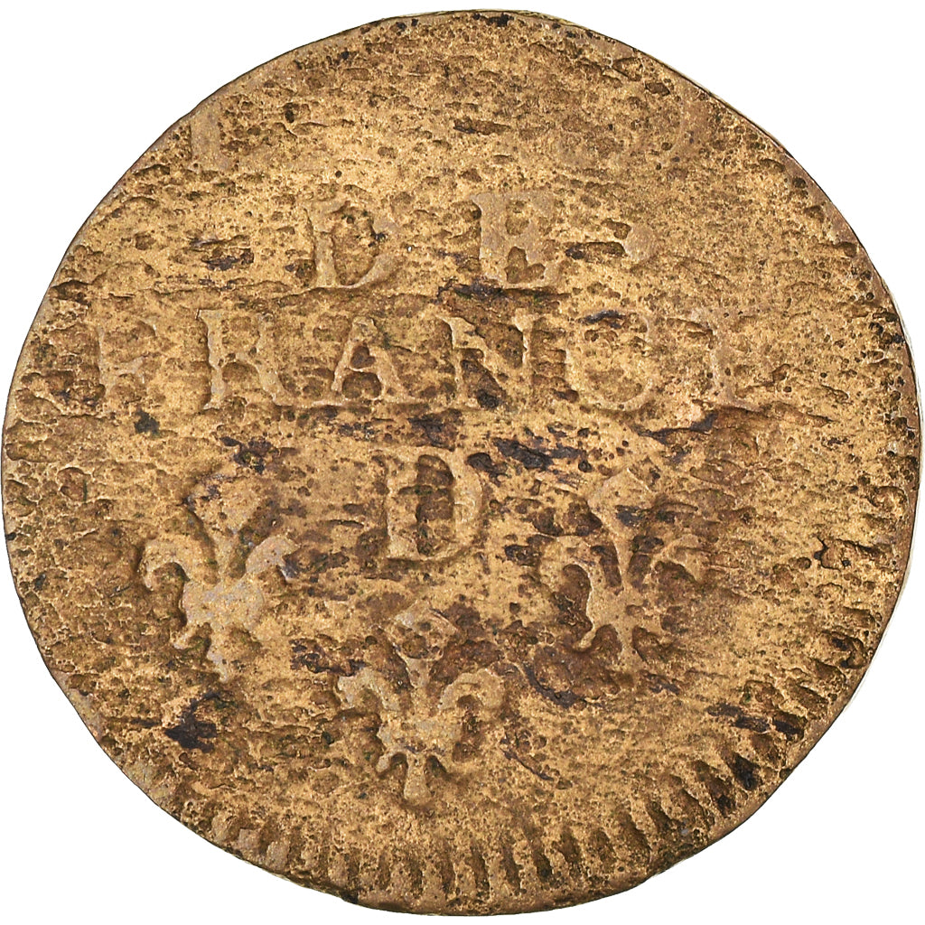 Moneta, Francia, Louis XIV, Liard de France au buste âgé, troisième type