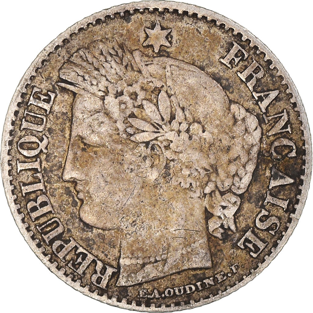 Moneda, Francia, Cérès, 20 Centimes, 1851, Paris, BC+, Plata, KM:758.1
