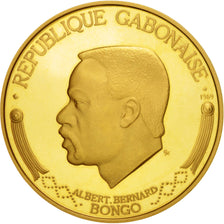 Gabon, 20000 Francs Bongo, Apollo 11, 1969, Paris, MS(63), Gold, KM:10