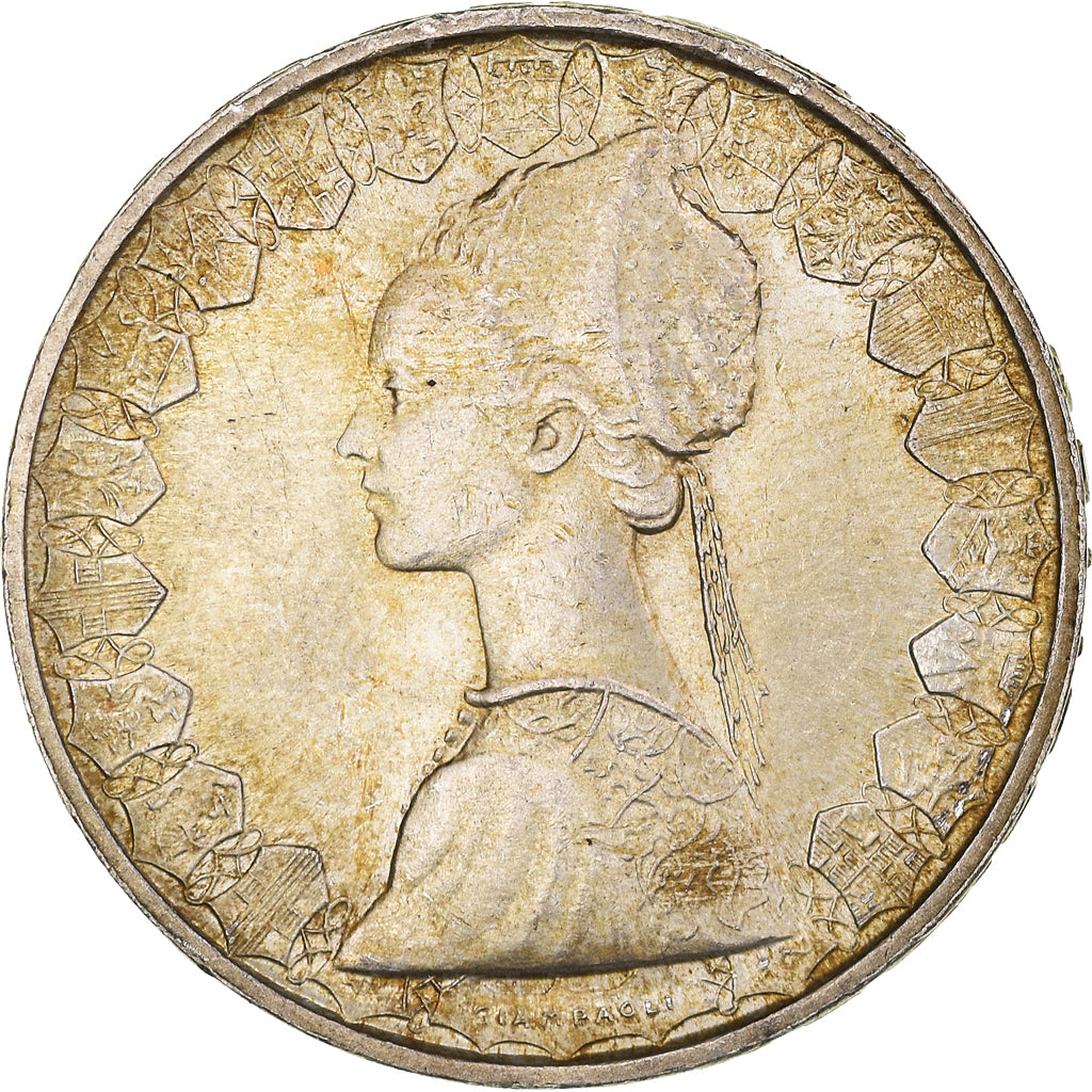 Coin, Italy, 500 Lire, 1959, Rome, AU(50-53), Silver, KM:98