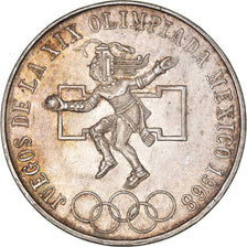 Coin, Mexico, 25 Pesos, 1968, Mexico, AU(55-58), Silver, KM:479.1