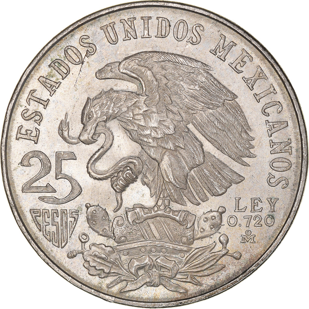 Moneda, México, 25 Pesos, 1968, Mexico, SC, Plata, KM:479.1