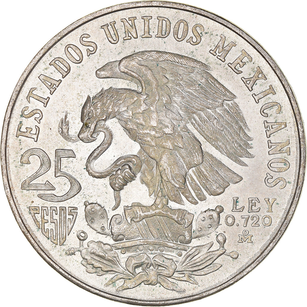 Coin, Mexico, 25 Pesos, 1968, Mexico, MS(63), Silver, KM:479.1