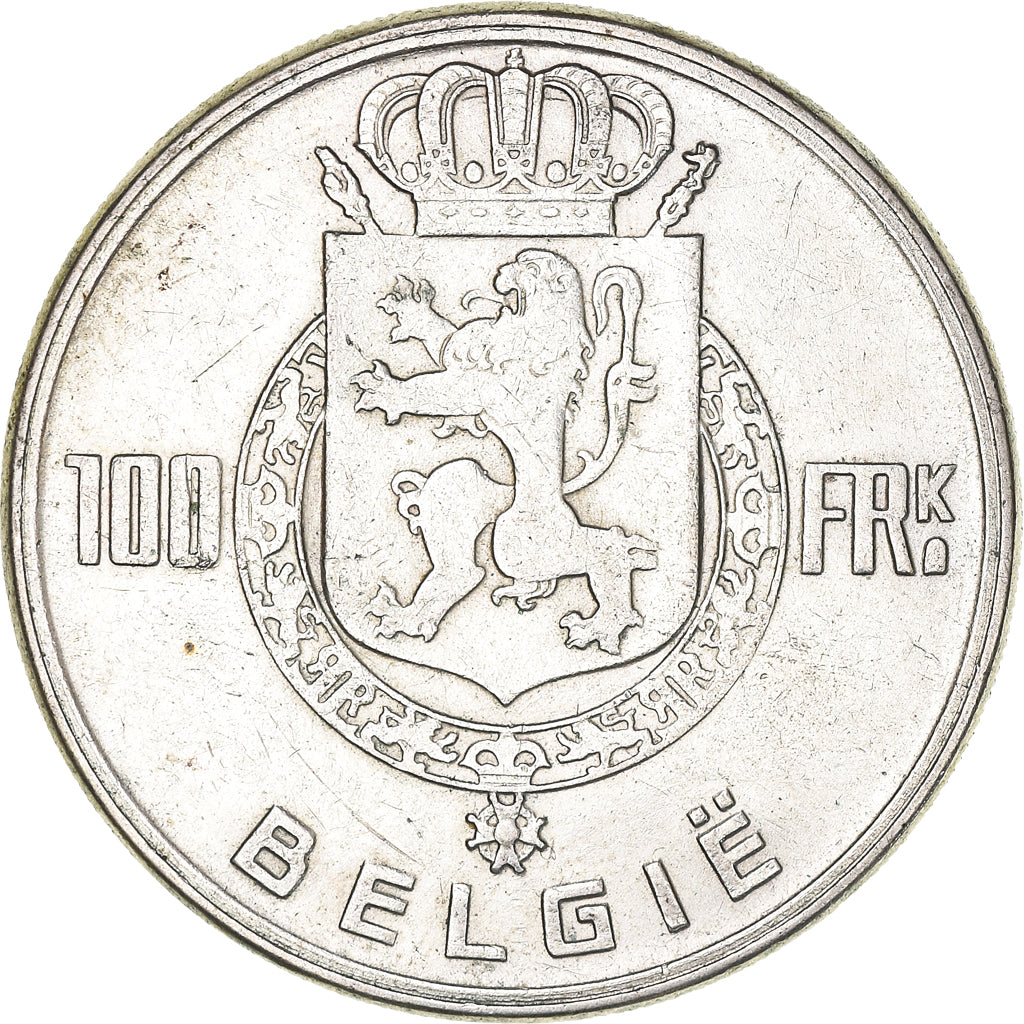 Coin, Belgium, 100 Francs, 100 Frank, 1951, AU(50-53), Silver, KM:139.1