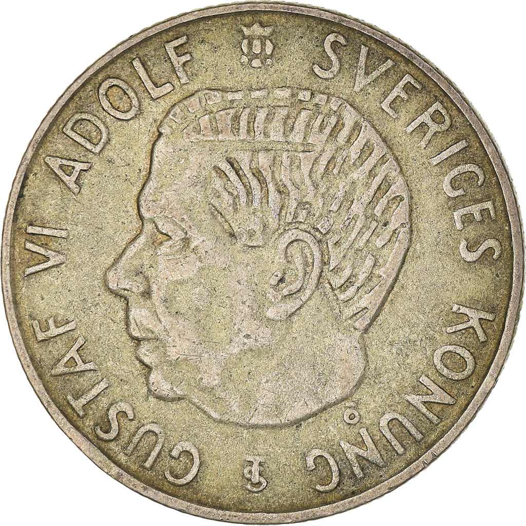 Coin, Sweden, Gustaf VI, Krona, 1953, EF(40-45), Silver, KM:826