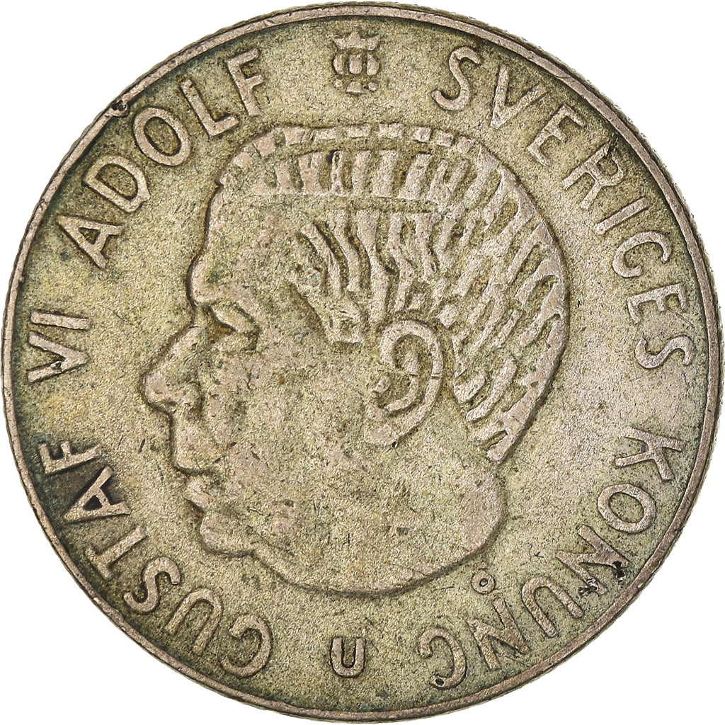 Moeda, Suécia, Gustaf VI, Krona, 1963, AU(50-53), Prata, KM:826