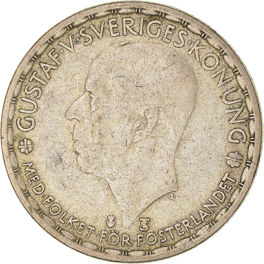 Coin, Sweden, Gustaf V, Krona, 1950, EF(40-45), Silver, KM:814