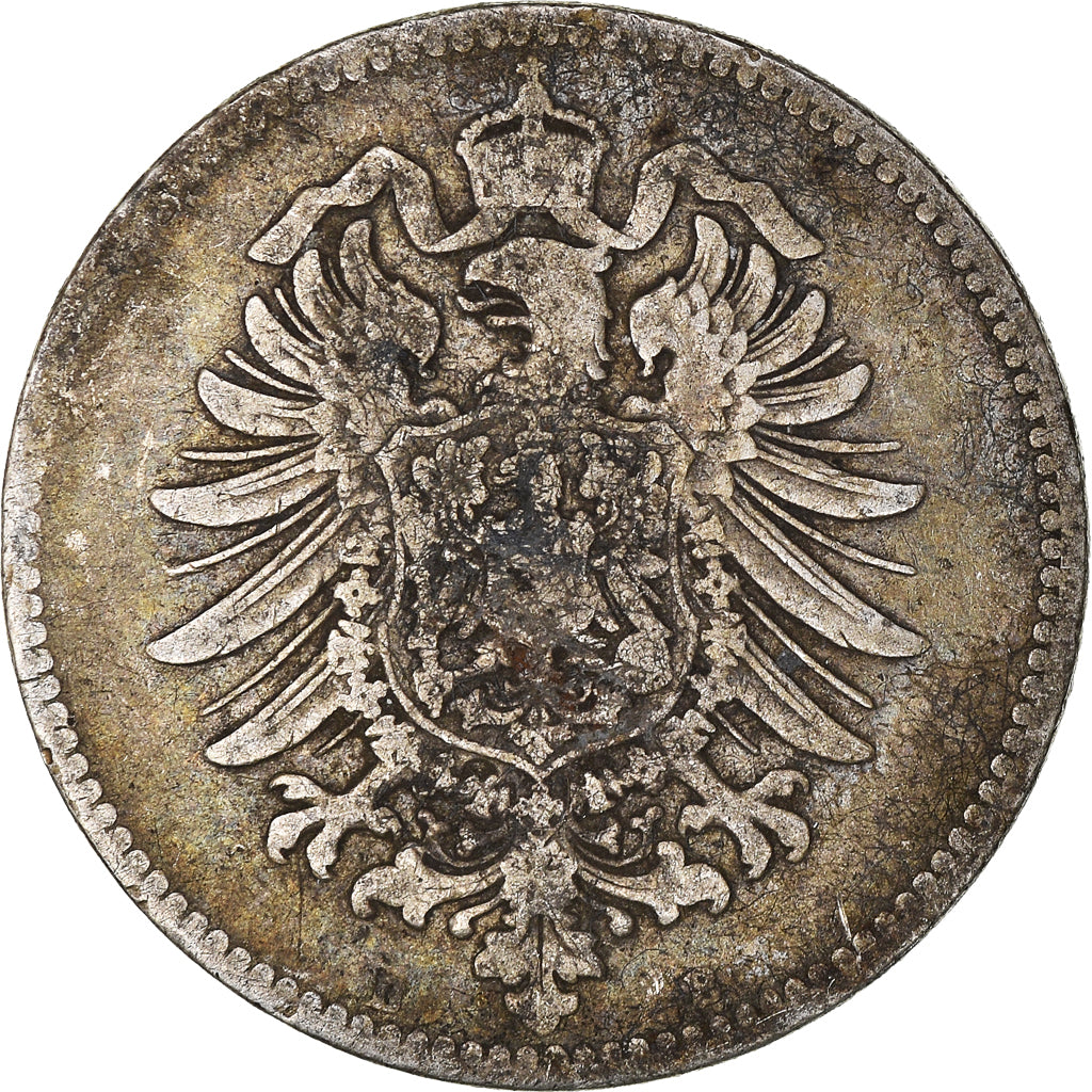 Coin, GERMANY - EMPIRE, Wilhelm I, Mark, 1875, Hanovre, VF(20-25), Silver, KM:7