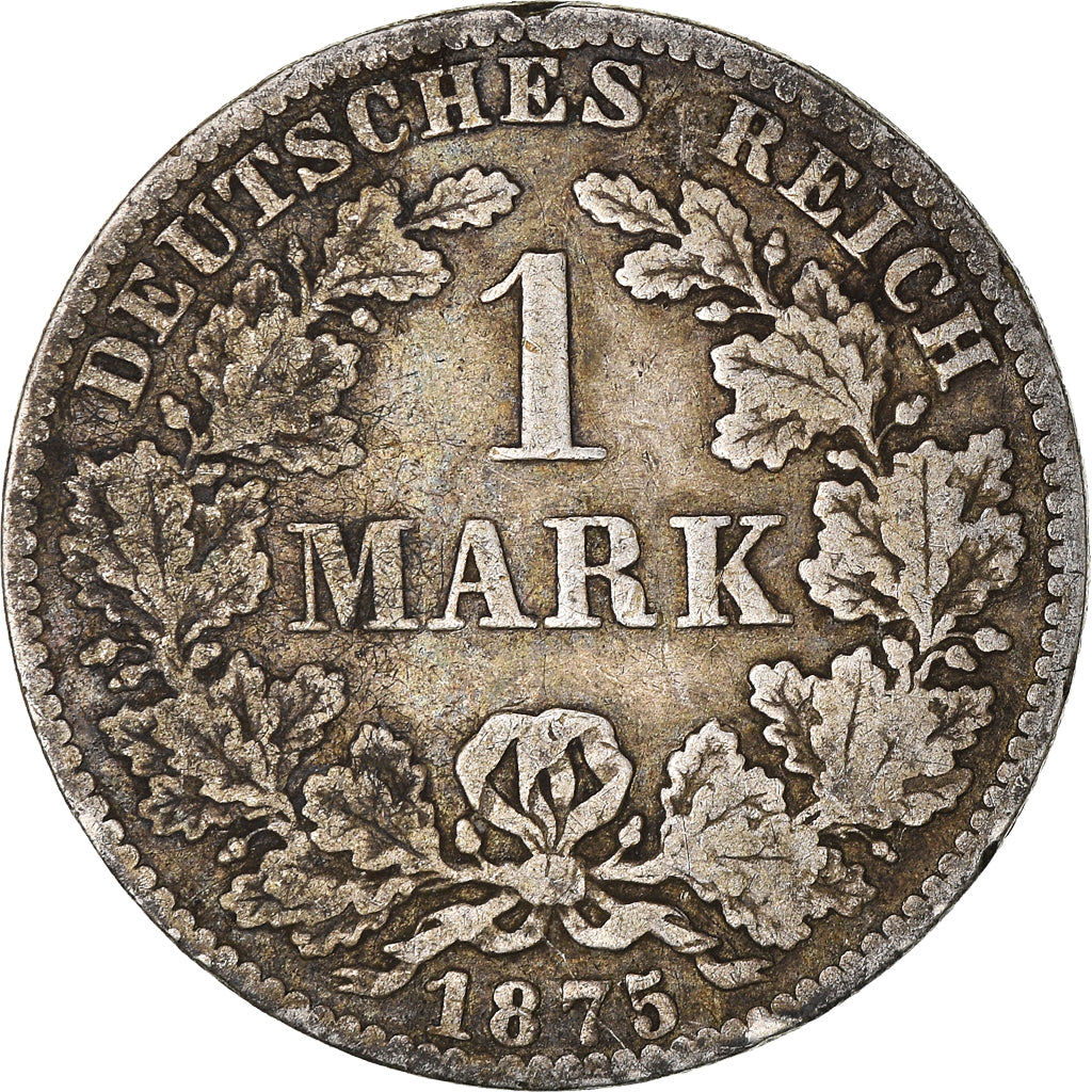 Coin, GERMANY - EMPIRE, Wilhelm I, Mark, 1875, Hanovre, VF(20-25), Silver, KM:7