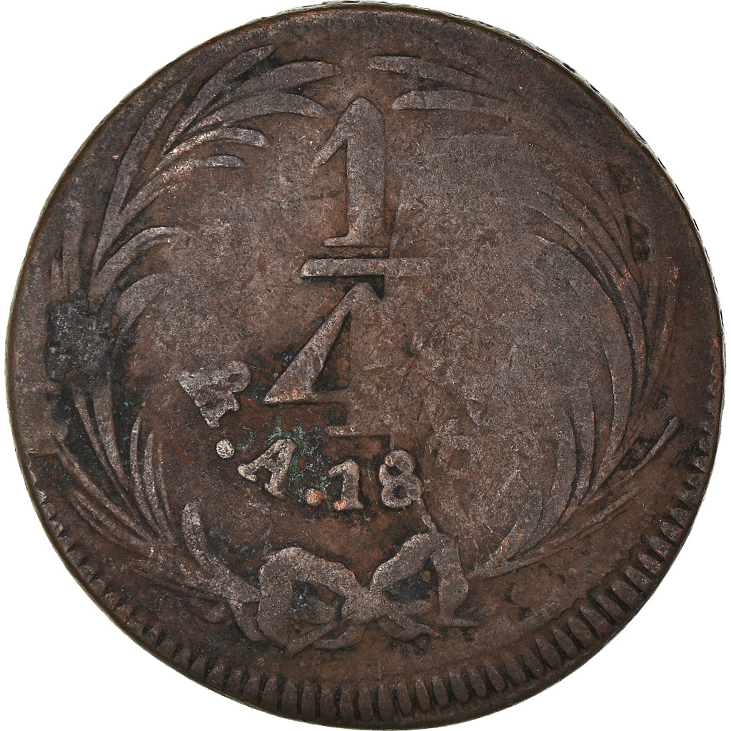 Monnaie, Mexique, 1/4 Real, Un Quarto/Una Quartilla, 1836, Mexico City, TB+