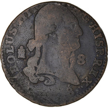 Coin, Spain, Charles III, 8 Maravedis, 1788, Segovia, VF(20-25), Copper