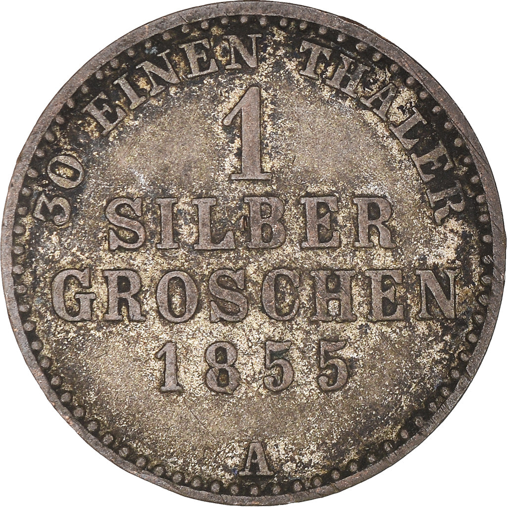 Moneta, Stati tedeschi, WALDECK-PYRMONT, Georg Victor, Groschen, 1855, Hannover