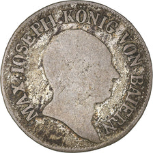 Coin, German States, BAVARIA, Maximilian IV, Josef, 6 Kreuzer, 1807, VF(20-25)