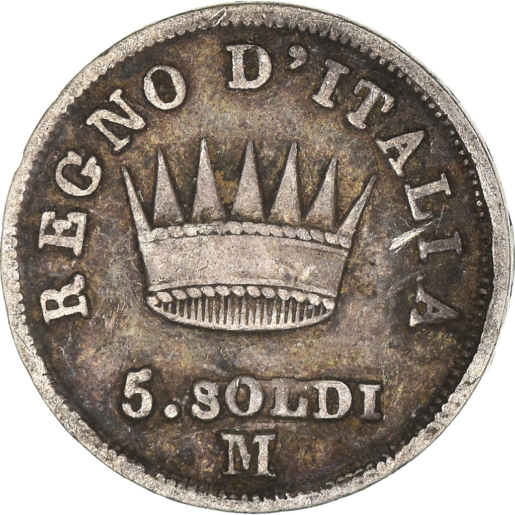 Moneta, STATI ITALIANI, KINGDOM OF NAPOLEON, Napoleon I, 5 Soldi, 1813, Milan