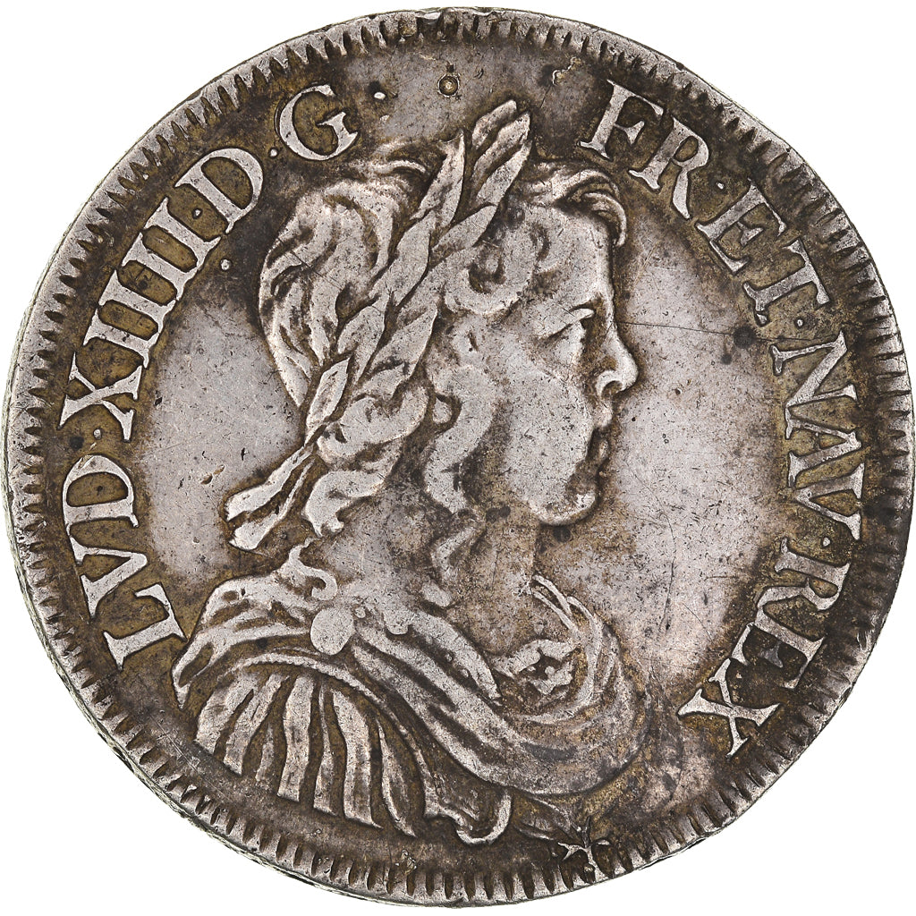Monnaie, France, Louis XIV, 1/2 Écu à la mèche longue, 1/2 Ecu, 1647, Paris