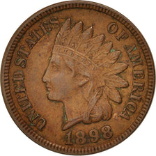 United States, Indian Head Cent, 1898, Philadelphia, AU, KM:90a