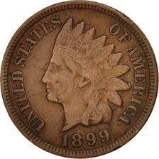 United States, Indian Head Cent, 1899, Philadelphia, VF, KM:90a