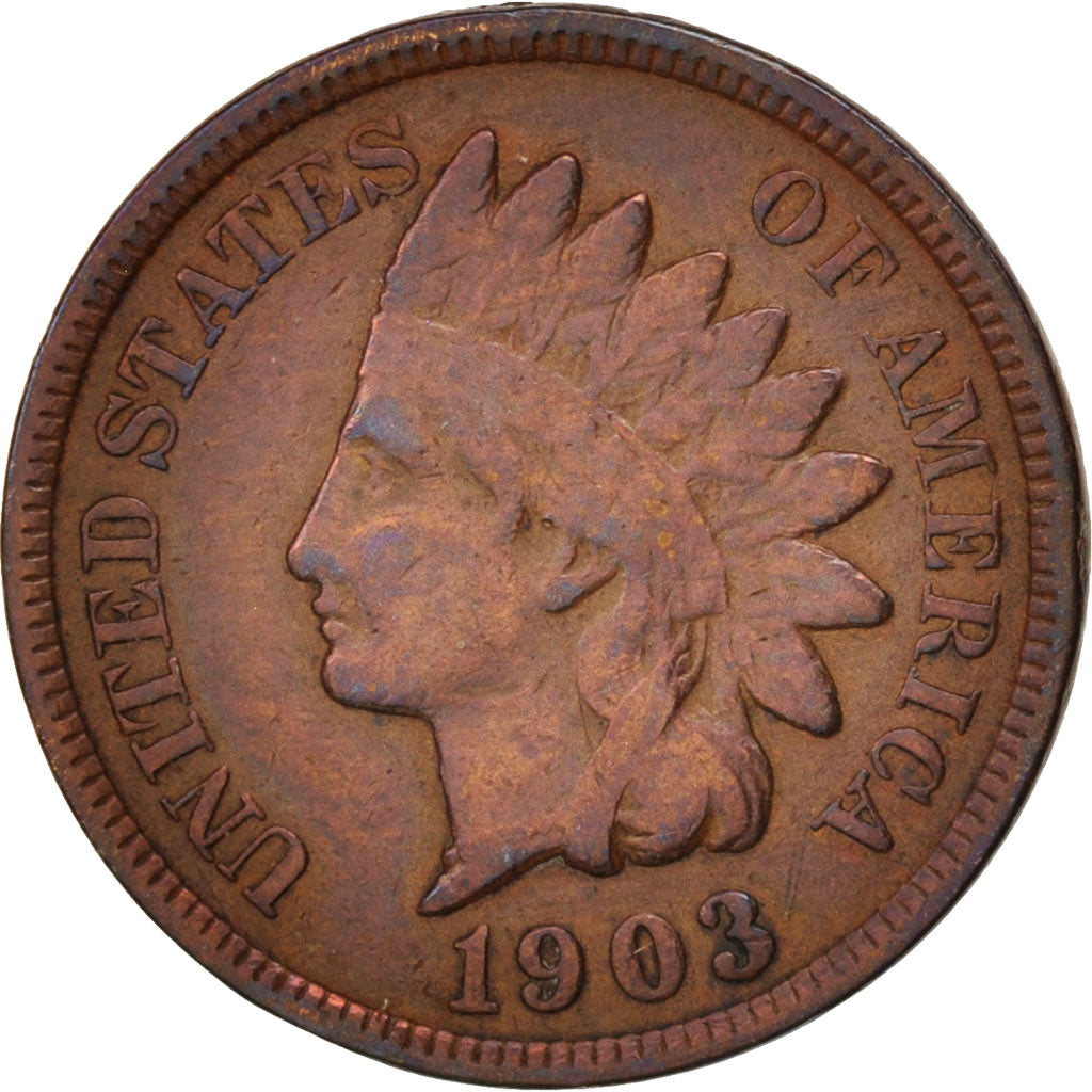 United States, Indian Head Cent, 1903, Philadelphia, VF, KM:90a