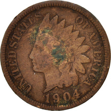 Coin, United States, Indian Head Cent, Cent, 1904, U.S. Mint, Philadelphia