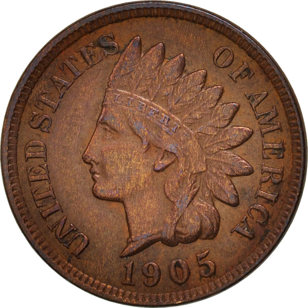 Coin, United States, Indian Head Cent, Cent, 1905, U.S. Mint, Philadelphia