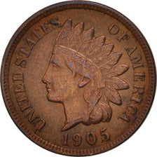 Coin, United States, Indian Head Cent, Cent, 1905, U.S. Mint, Philadelphia