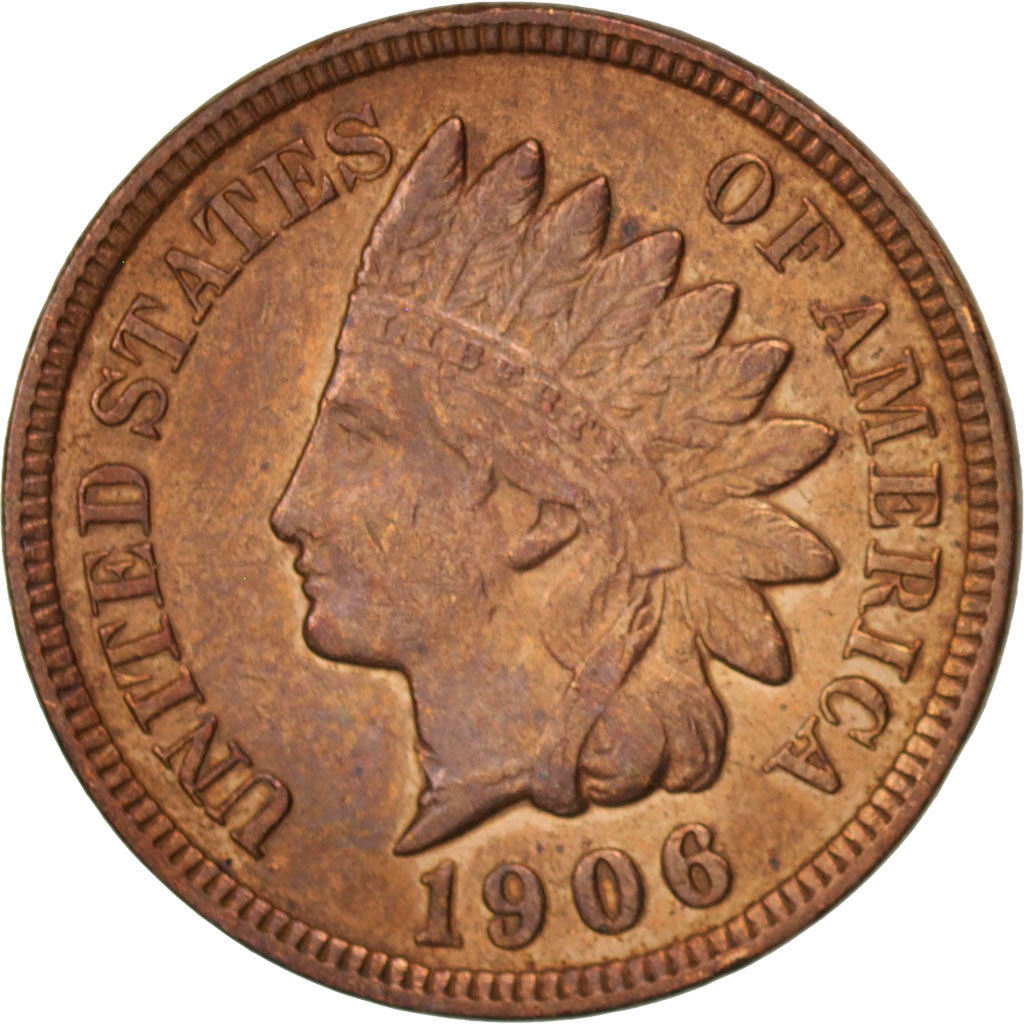 United States, Indian Head Cent, 1906, Philadelphia, AU, KM:90a