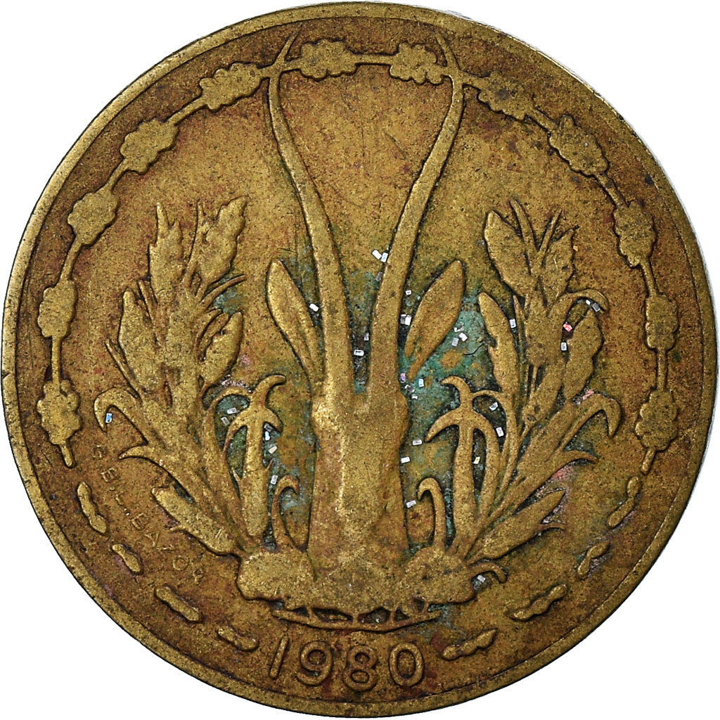 Moneda, Estados del África Occidental, 10 Francs, 1980
