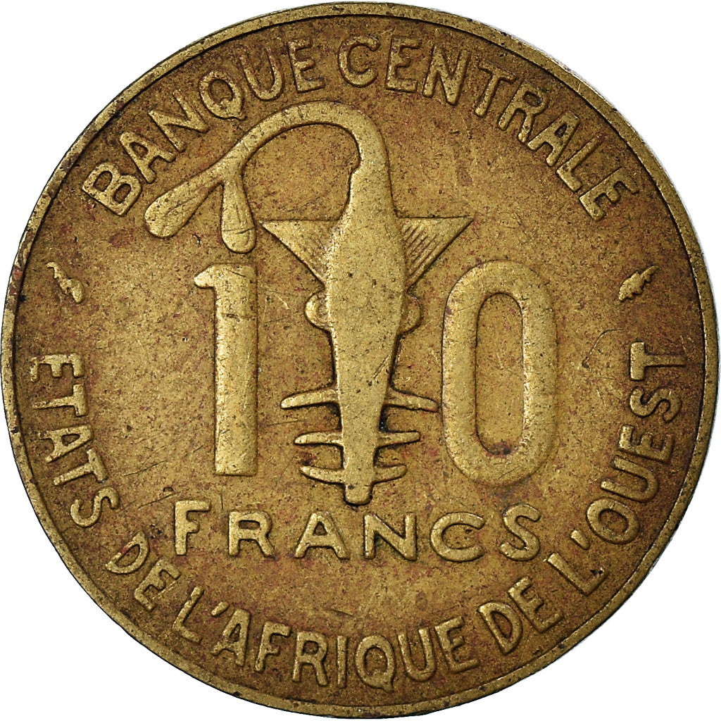 Moneda, Estados del África Occidental, 10 Francs, 1980