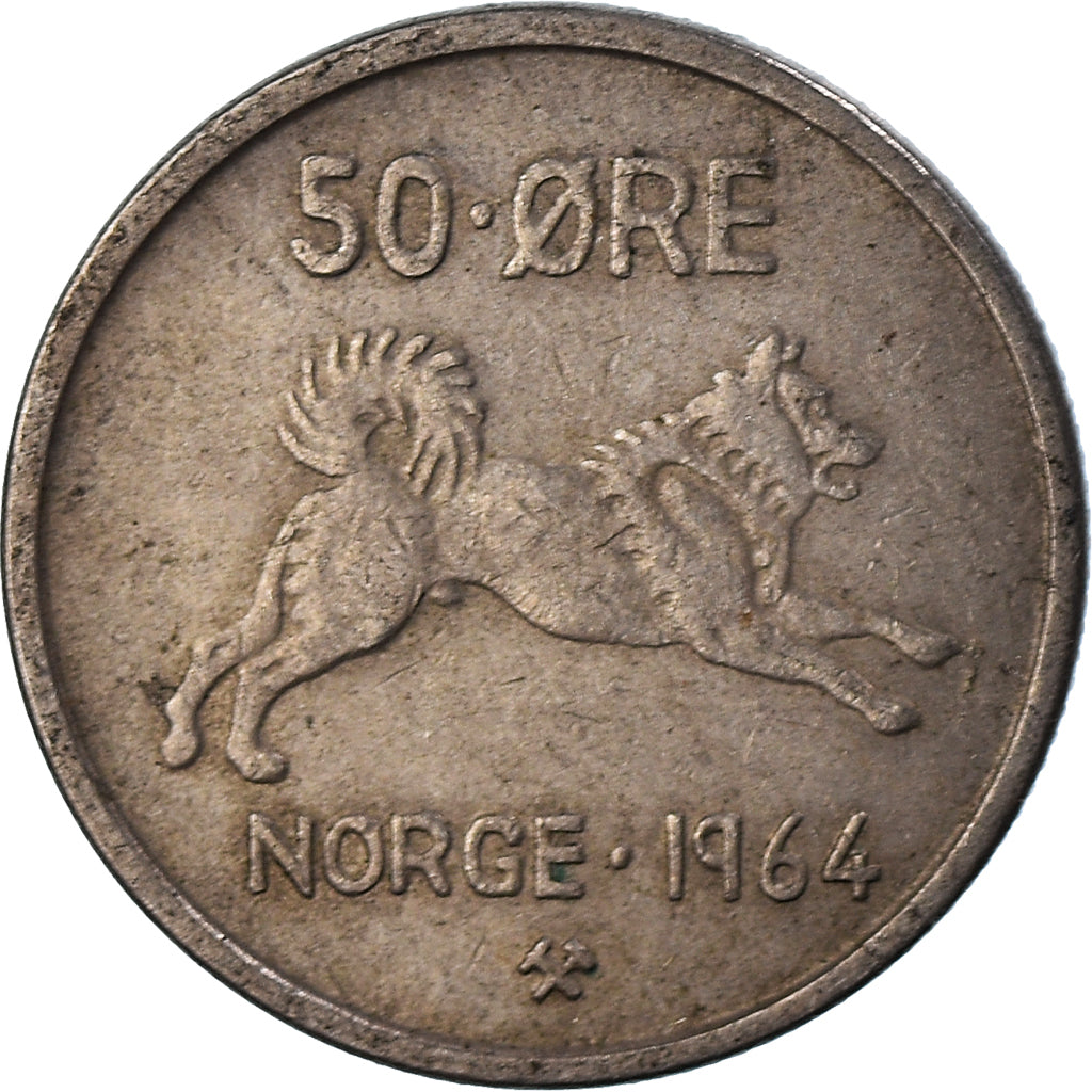 Coin, Norway, 50 Öre, 1964