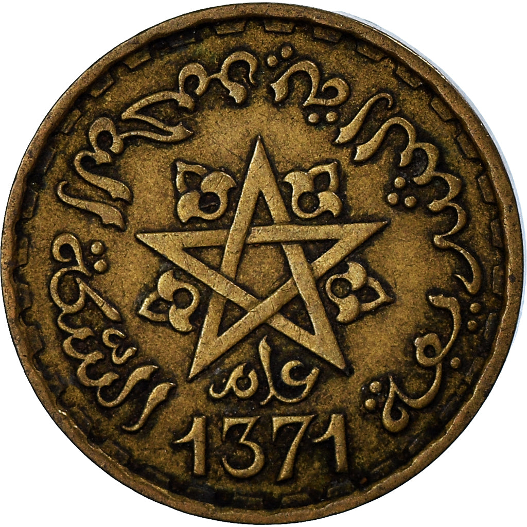 Moneta, Maroko, 10 Francs, 1371