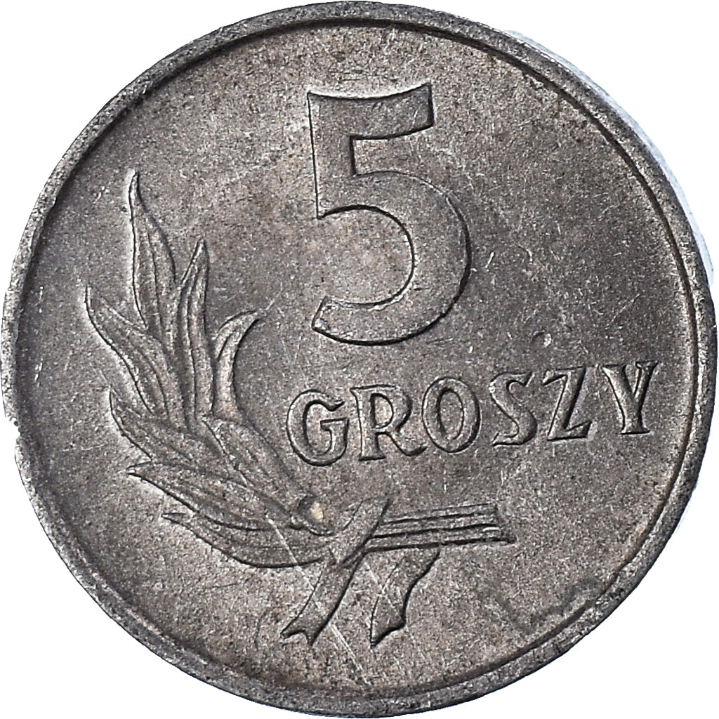 Moneta, Polonia, 5 Groszy, 1962