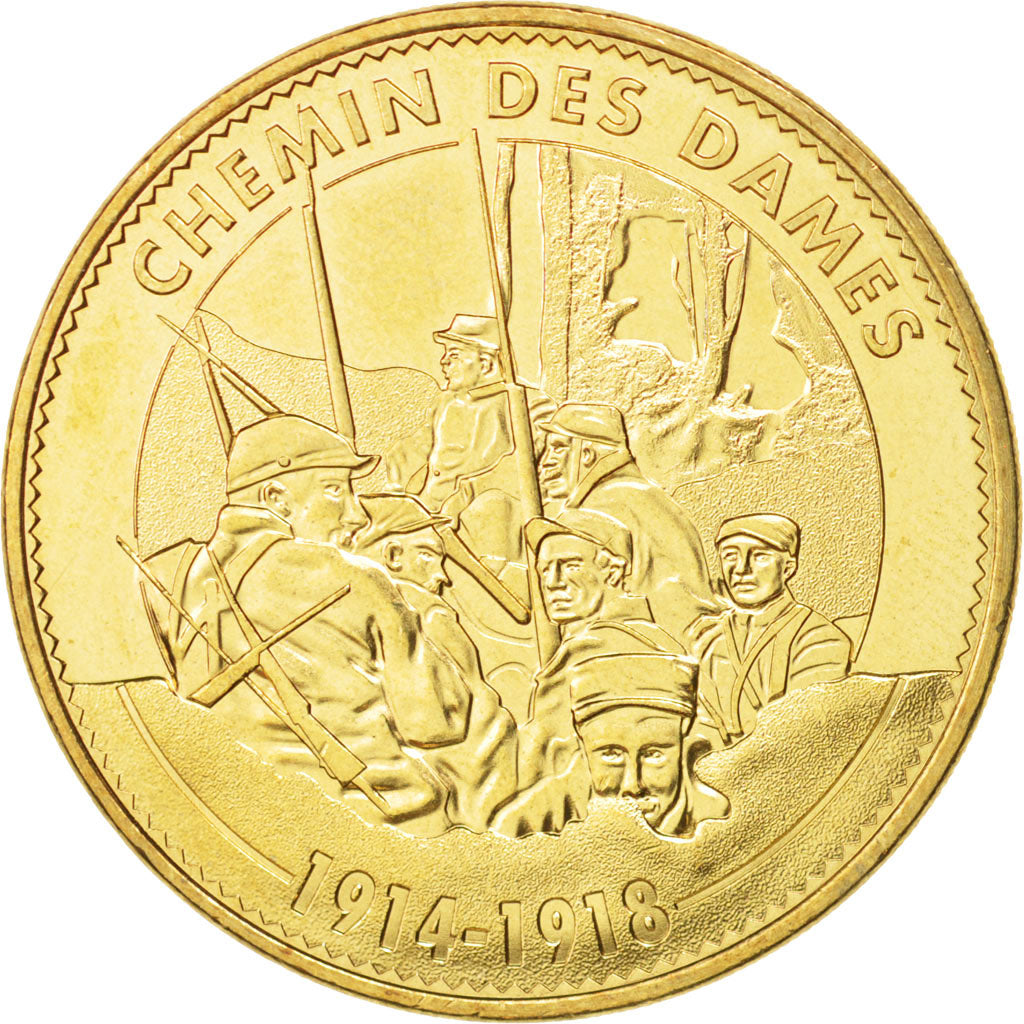 France, Tourist Token, 02/ Chemin des dames, Laon, 2014, Monnaie de Paris
