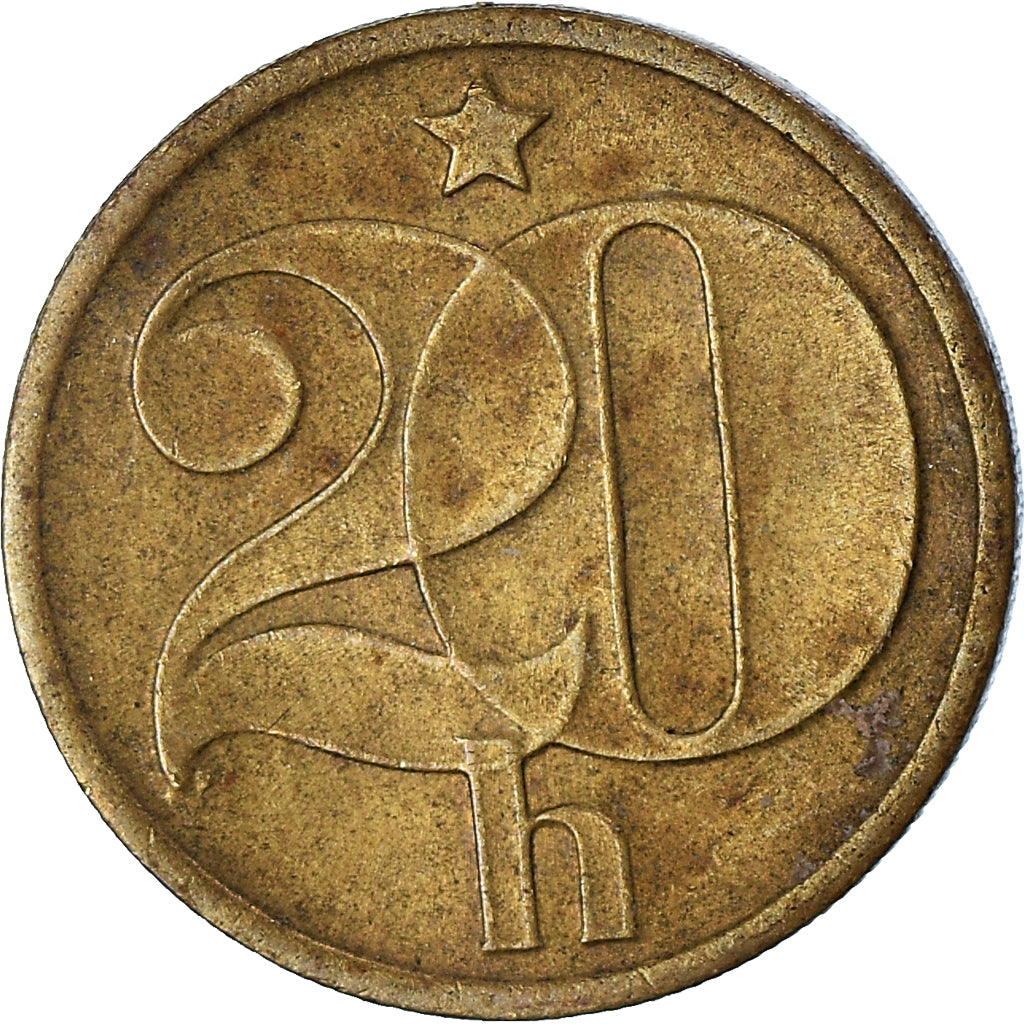 Coin, Czechoslovakia, 20 Haleru, 1972