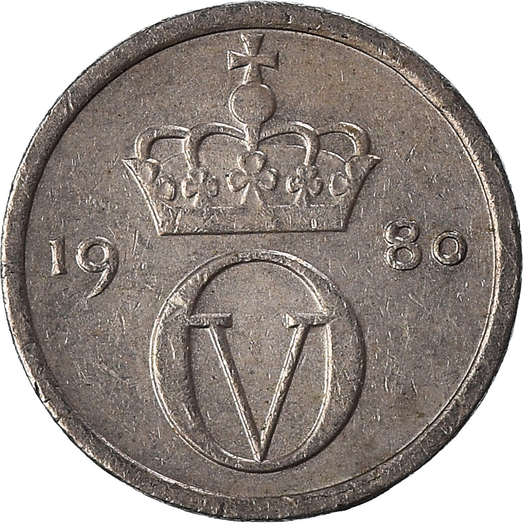 Moneda, Noruega, 10 Öre, 1980