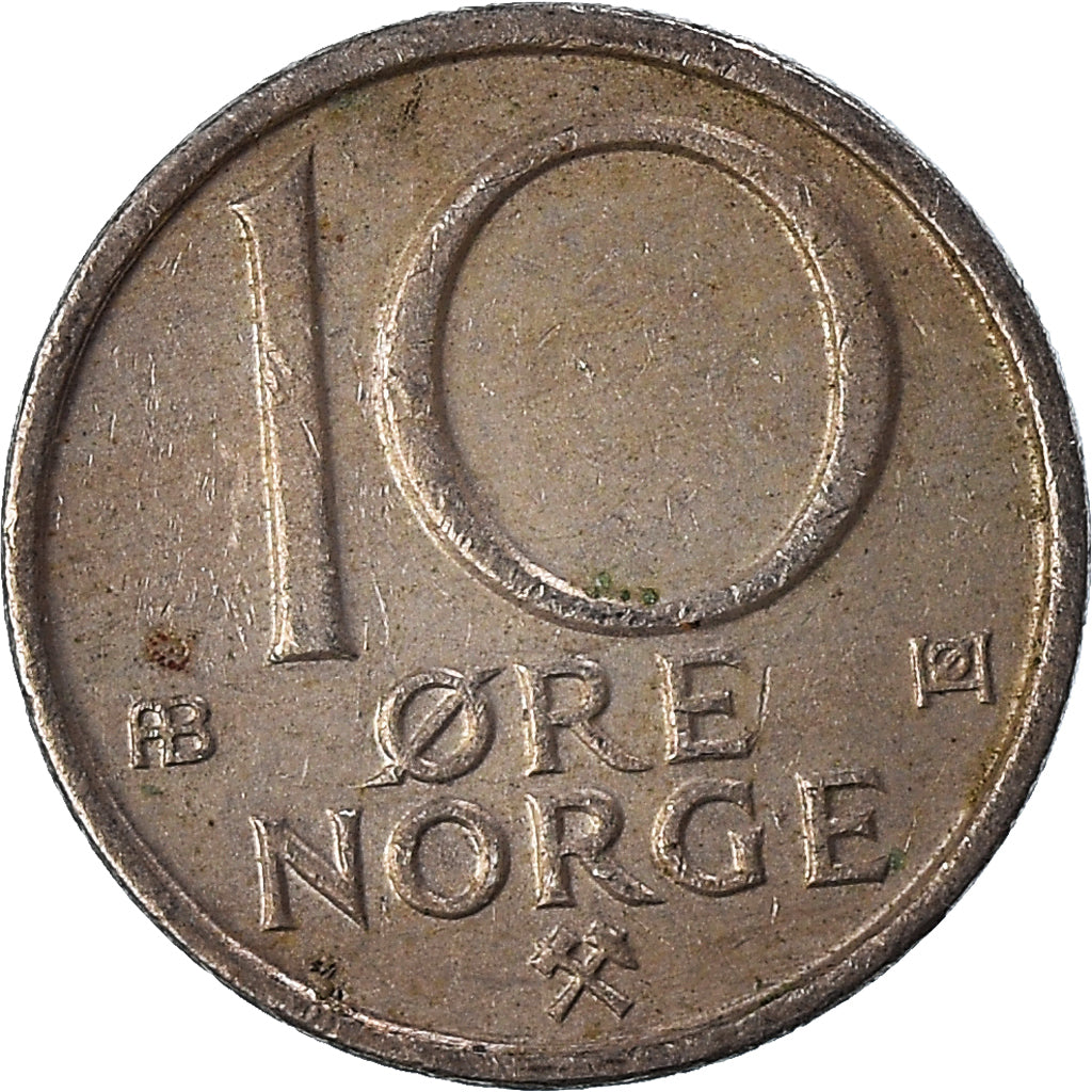 Moneda, Noruega, 10 Öre, 1980